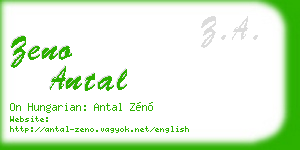 zeno antal business card
