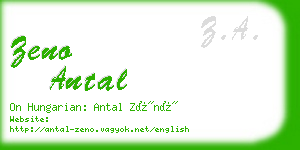 zeno antal business card